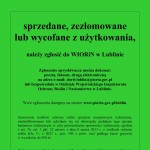 Przejdź do - OPRYSKIWACZE sprzedane, zezłomowane lub wycofane z użytkowania, należy zgłosić do WIORiN w Lublinie