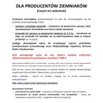 Przejdź do - Komunikat Wojewódzkiego Inspektora Ochrony Roślin i Nasiennictwa w Lublinie DLA PRODUCENTÓW ZIEMNIAKÓW (innych niż sadzeniaki)